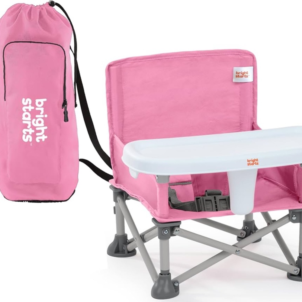 Bright Starts Pink Portable Booster Seat